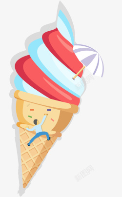 冰淇淋装饰手绘装饰冰淇淋元素高清图片