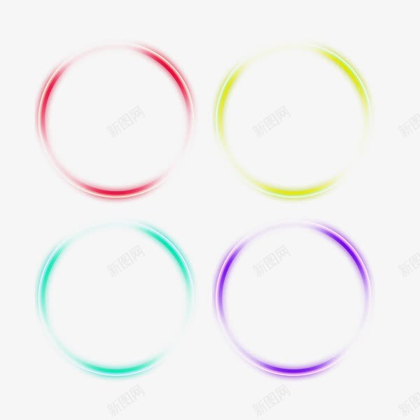 圆形边框png免抠素材_88icon https://88icon.com 半透明框 彩色 渐变 简约 透明