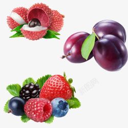 紫色树莓水果高清图片