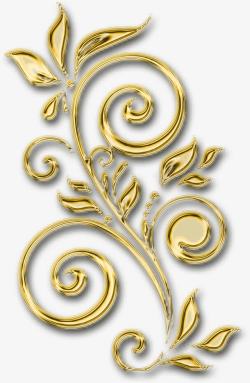 金色立体高档欧式花纹素材
