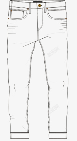 长裤PNG素材卡通女士长裤矢量图高清图片