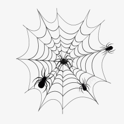 卡通蜘蛛网素材蜘蛛网装饰案矢量图高清图片