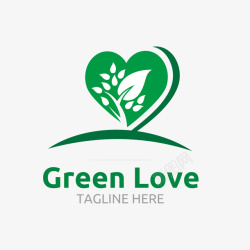 手托心形树木绿色自然的logo矢量图图标高清图片