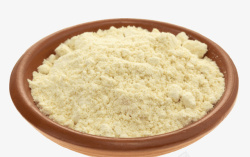 粮食谷物盆里的苦荞麦面粉高清图片