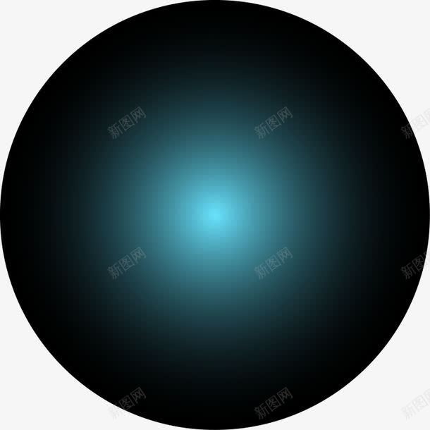 黑色的球体蓝色的光效png免抠素材_88icon https://88icon.com 球体 蓝色 黑色