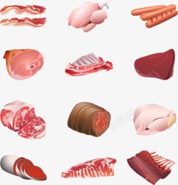 新鲜五花肉新鲜的肉类模板高清图片
