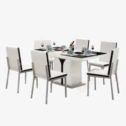 铁艺餐桌椅餐台餐桌椅组合成套家具高清图片