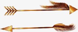 古代兵器黄金羽毛箭头高清图片