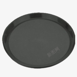 黑色圆形立体简约大方盘子素材