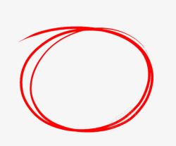 圆圈手绘手绘红圈高清图片