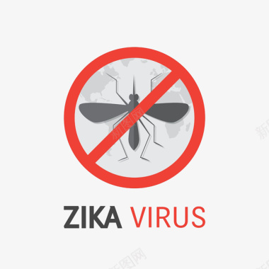卡通全球禁止蚊子传染奇卡病毒宣图标图标