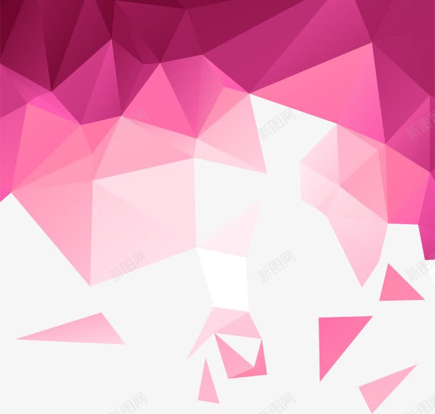 粉色低多边形背景png免抠素材_88icon https://88icon.com 低多边形 抽象图形 渐变粉色 矢量素材 粉色