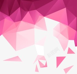 粉色低多边形背景素材