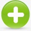 木色加号绿色的添加按钮图标图标