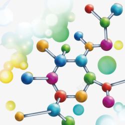 分子化学式彩色化学分子结构高清图片