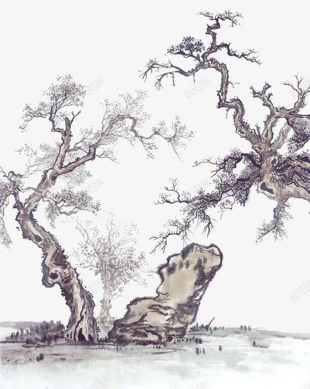国画古松图png免抠素材_88icon https://88icon.com 仿古画 传统画 写意画 古典 古松 古松图 国画 国画古松图 文化艺术 水墨 苍松 设计