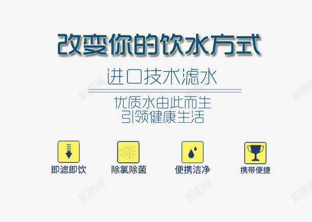 改变你的饮水方式png免抠素材_88icon https://88icon.com 净水器主题 宣传 宣传海报 改变你的饮水方式 文字排版 简约 饮水