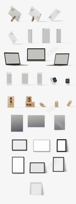名片相框和手机电脑素材