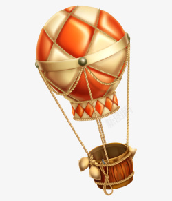 复古热气球背景手绘卡通热气球装饰高清图片
