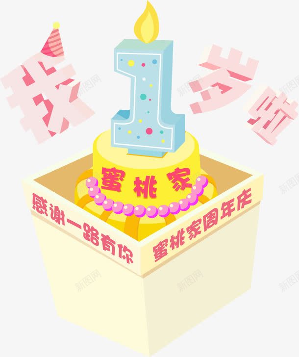 我1岁啦蜜桃家生日蛋糕png免抠素材_88icon https://88icon.com 庆祝 感谢一路有你 我1岁啦 生日蛋糕 蜜桃家 蜜桃家周年庆