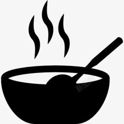 热的食物热的食物在碗里图标高清图片