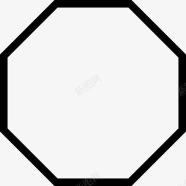 山的轮廓八角形轮廓的形状图标图标