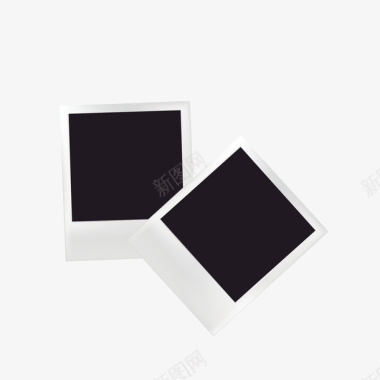 卡片设计矢量素材照片墙黑白卡片模板矢量图图标图标