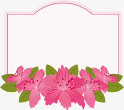 粉色春季美丽花朵标签素材