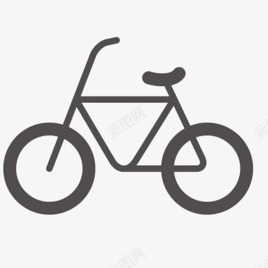 浅灰色灰色自行车剪影图标图标
