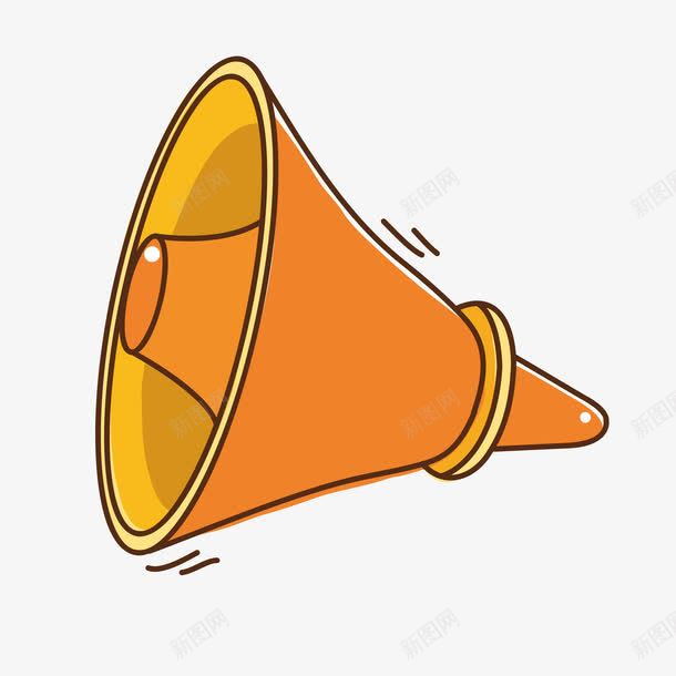 手绘活动节日海报橙黄色喇叭png免抠素材_88icon https://88icon.com 喇叭 橙黄色 活动 海报 节日