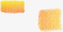 橙色渐变彩铅笔刷手绘素材