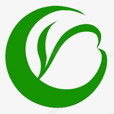 传统矢量图案圆形绿色简约月亮园林logo图标图标