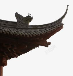 中式签到墙中国传统老式屋檐高清图片