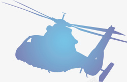彩绘蓝色直升机矢量图素材