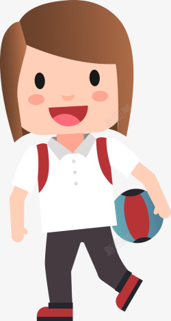 开学季上学的小男孩素材