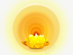 佛祖透明素材金色莲花灯高清图片