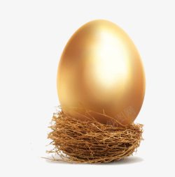 鸟巢中的金蛋巨型金蛋高清图片