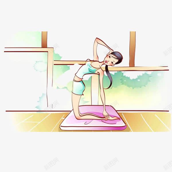 运动瑜伽卡通美女4png免抠素材_88icon https://88icon.com 卡通 瑜伽培训 瑜伽宣传单 瑜伽馆