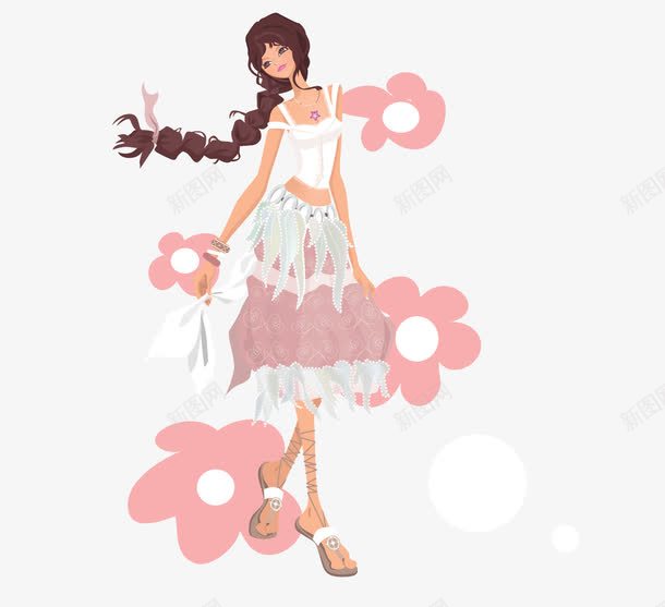 卡通美女美妆装饰图案矢量图eps免抠素材_88icon https://88icon.com 化妆品美女 化妆品美妆 卡通 女生节 女神节 妇女节 美女 美妆节 矢量图