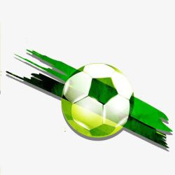 飞球绿色足球高清图片