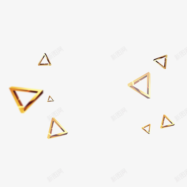金色三角形psd免抠素材_88icon https://88icon.com 三角形 光泽 反光 渐变 自然 质感 金色 高光
