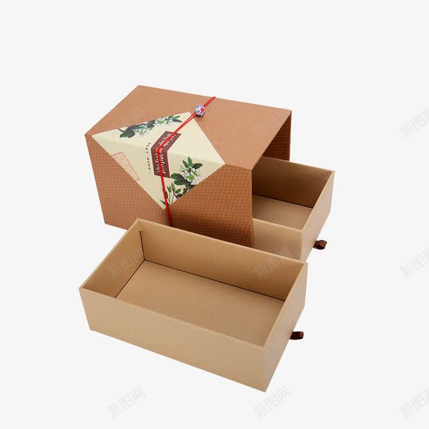 精致抽拉包装盒png免抠素材_88icon https://88icon.com 打开抽屉 牛皮纸抽屉盒子 空盒子 精致包装盒 食材盒子