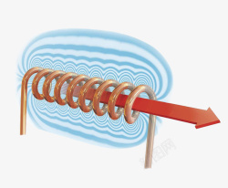 磁场线科学概念图蓝色磁场线图高清图片