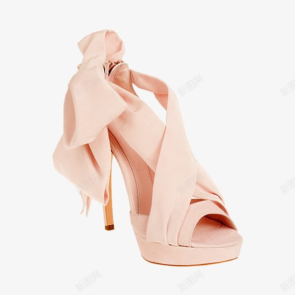 一只高跟鞋png免抠素材_88icon https://88icon.com 产品实物 粉色 粉色丝带 鞋子 高跟鞋
