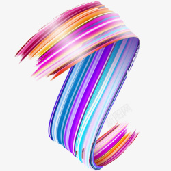 龙年贺卡设计3彩色3D丝带矢量图高清图片