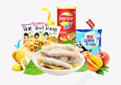 饼干食品海鲜控栗米脆高清图片