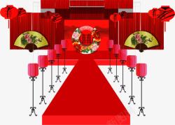 中式婚礼舞台素材