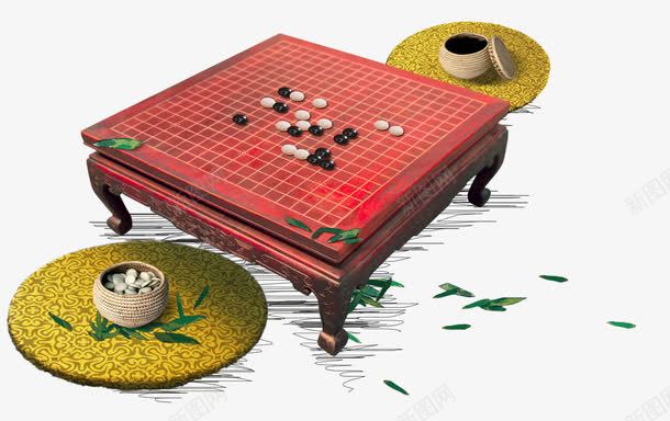 棋桌png免抠素材_88icon https://88icon.com 围棋 坐垫 桌子 棋桌 象棋