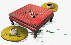 围棋棋盒棋桌高清图片