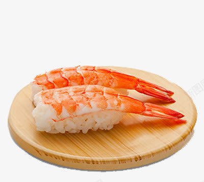 寿司虾png免抠素材_88icon https://88icon.com 两只虾 寿司 甜虾手握寿司 美食 虾